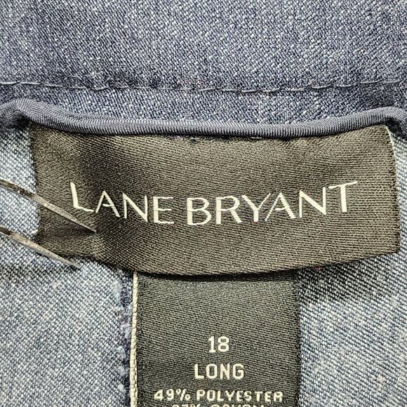 Lane Bryant Pants Womens 18 LONG Blue Mid Rise Boot Cut Stretch Office Preppy - Picture 5 of 12